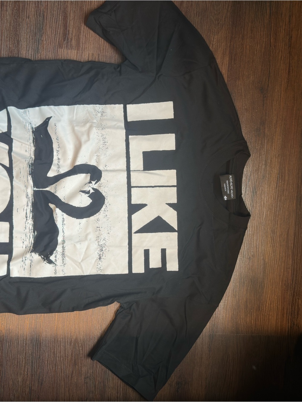 Forever 21 Black Graphic Tee with White Print Amazing fabric/Quality